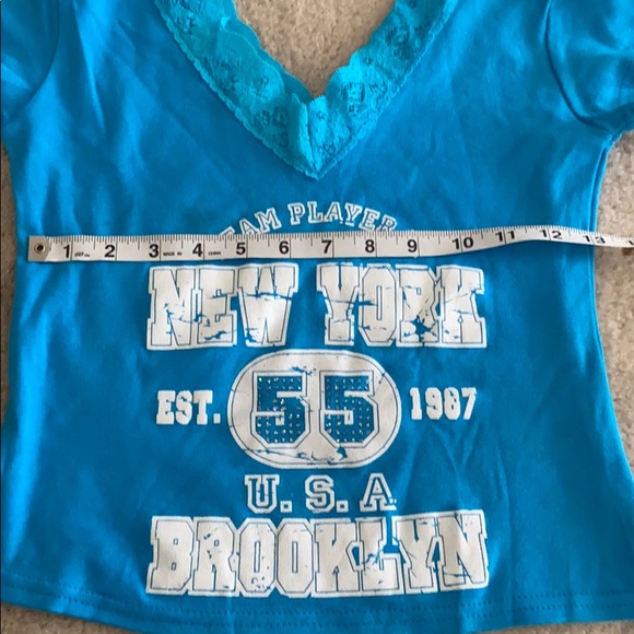 🥭 (4 for $15) PRIME Casual Blue Cropped Top - Picture 3 of 8